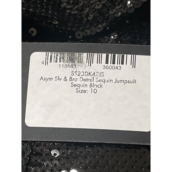 David Koma Asymmetric Bra Sequin Jumpsuit in Black 6 New Womens Dressy Outfit - Picture 11 of 12